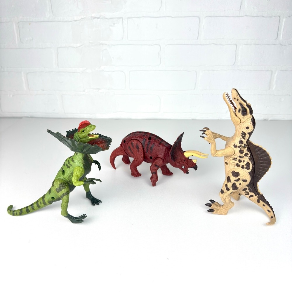 Kid Galaxy Dinosaurs Lights & Sounds Lot of 3 Tested and Works